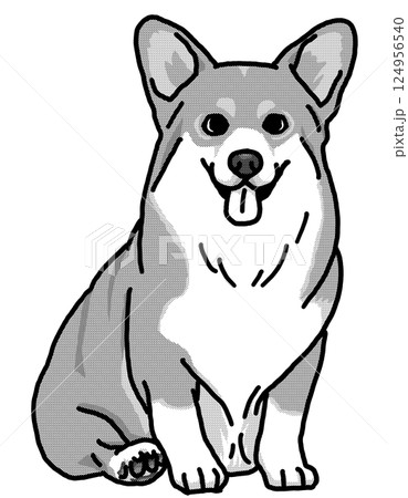 コーギー　corgi　犬のイラスト 124956540