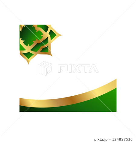 Islamic Theme Luxury Twibbon Border Frame 124957536