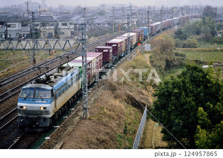 2007年　東海道本線を走るEF66108コンテナ貨物列車 124957865
