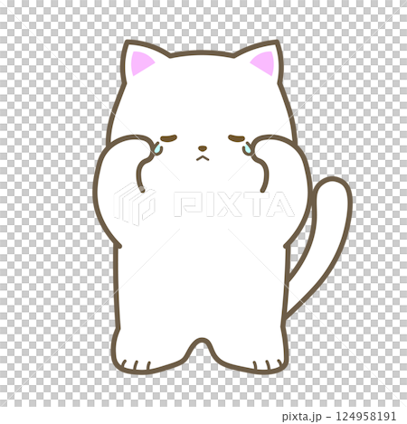 White cat/crying 124958191