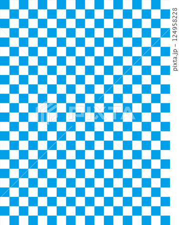 水色の市松模様 水色の市松模様 124958228