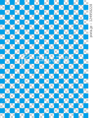 水色の市松模様 水色の市松模様 124958228