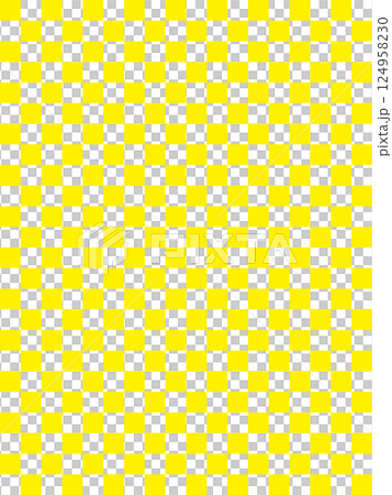 黃色格紋圖案 124958230
