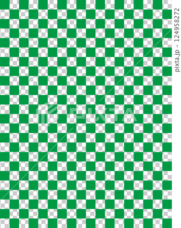 Green checkered pattern 124958272