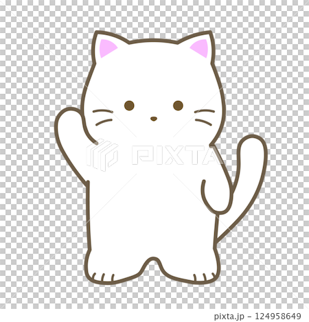 しろねこ／挨拶 124958649