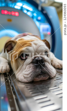 Bulldog and Beagle Undergoing Veterinary CT Scan - Advanced Pet Diagnostics 124960093