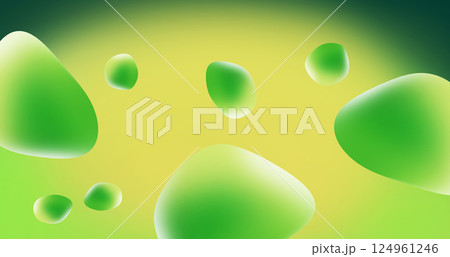 泡のアブストラクト背景素材 グリーン 泡のアブストラクト背景素材 グリーン 124961246