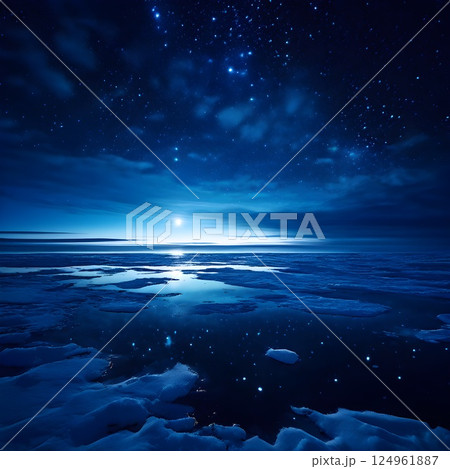 Starry Silence: Arctic Ocean Under Polar Night Veil 124961887