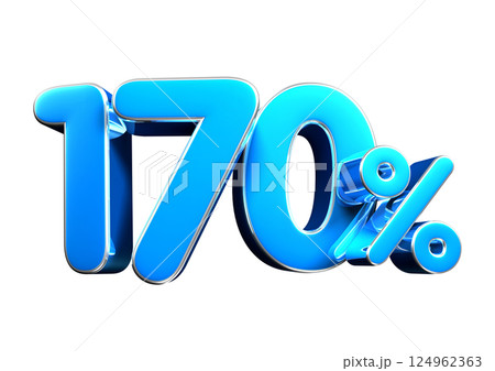 Sky blue 170 Percent 3d illustration . Sky blue 170 Percent 3d illustration . 124962363