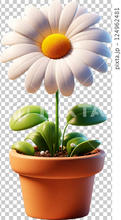 3D Cartoon style potted flowers, Cartoon style potted flowers, Flowers and plants in pots 3D Cartoon style potted flowers, Cartoon style potted flowers, Flowers and plants in pots 124962481