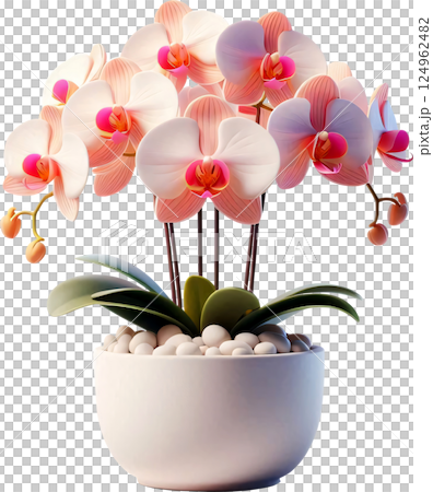 3D Cartoon style potted flowers, Cartoon style potted flowers, Flowers and plants in pots 3D Cartoon style potted flowers, Cartoon style potted flowers, Flowers and plants in pots 124962482