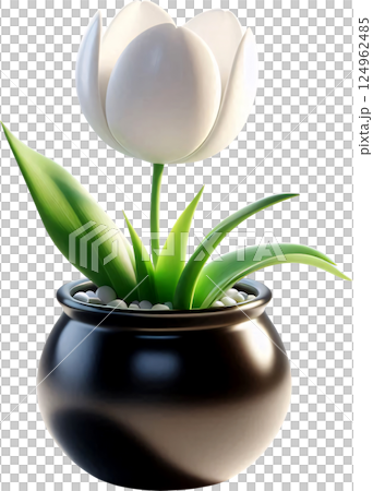 3D Cartoon style potted flowers, Cartoon style potted flowers, Flowers and plants in pots 3D Cartoon style potted flowers, Cartoon style potted flowers, Flowers and plants in pots 124962485