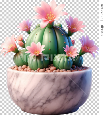 3D Cartoon style potted flowers, Cartoon style potted flowers, Flowers and plants in pots 3D Cartoon style potted flowers, Cartoon style potted flowers, Flowers and plants in pots 124962486