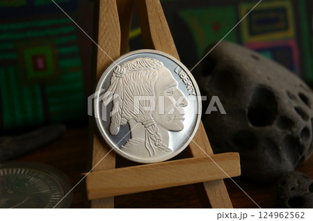 United States Pure Silver Bullion with Indian. Investments in silver. 124962562