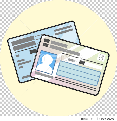 マイナンバーカードと保険証が重なったベクターイラスト マイナ保険証 一体化 紐付け カラーアイコン マイナンバーカードと保険証が重なったベクターイラスト マイナ保険証 一体化 紐付け カラーアイコン 124965929