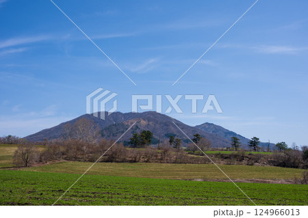 日本の岡山県真庭市の蒜山高原の美しい春の風景 124966013