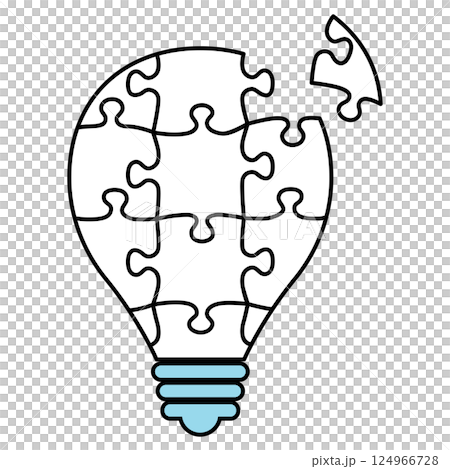 點亮的燈泡的插圖 點亮的燈泡的插圖 124966728