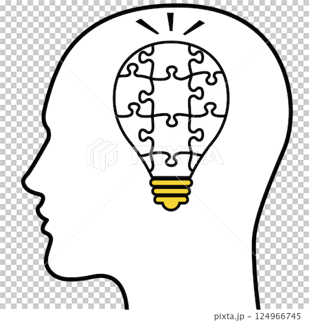 燈泡和人的插圖 124966745