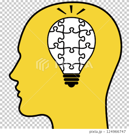 燈泡和人的插圖 124966747