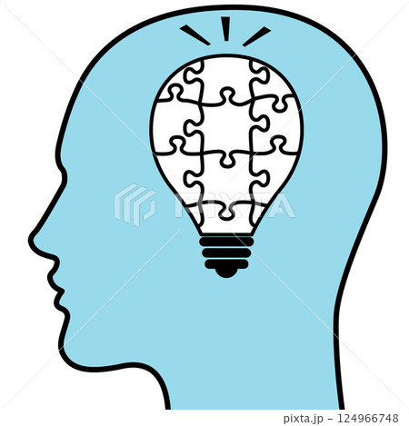 電球と人のイラスト 124966748