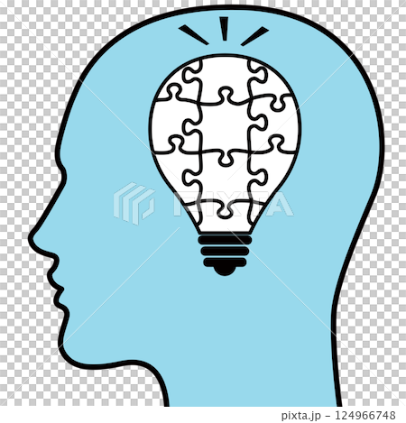 電球と人のイラスト 124966748