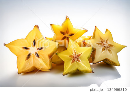 カットされたスターフルーツのイメージ素材 124966810