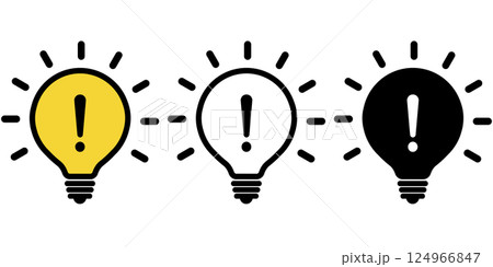 点灯した電球のイラスト 124966847