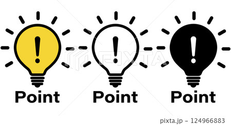 点灯した電球のイラスト 124966883