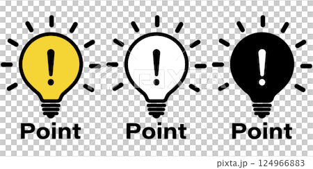 点灯した電球のイラスト 124966883
