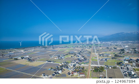 日本の富山県東部にある入善町の様子 日本の富山県東部にある入善町の様子 124967894