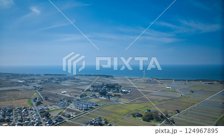 日本の富山県東部にある入善町の様子 日本の富山県東部にある入善町の様子 124967895