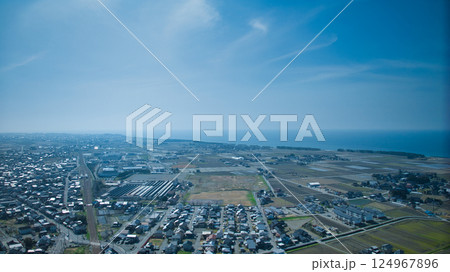 日本の富山県東部にある入善町の様子 日本の富山県東部にある入善町の様子 124967896