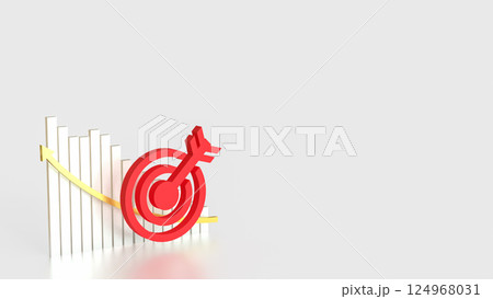 The Red target for Business concept 3d Rendering. 124968031