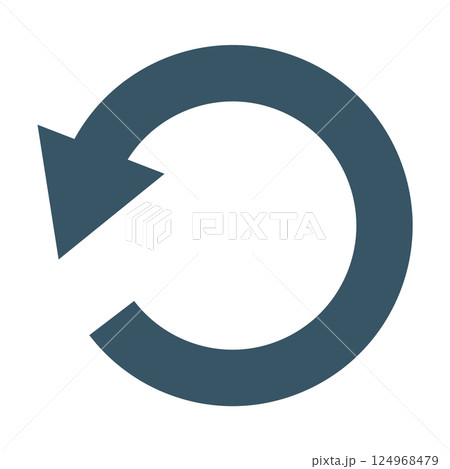 回転する矢印 円形矢印のアイコン 巻き戻し 回転する矢印 円形矢印のアイコン 巻き戻し 124968479
