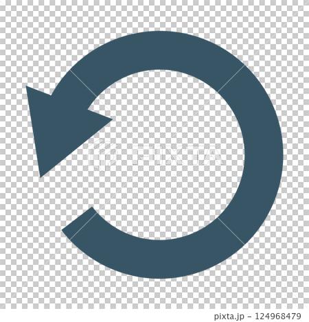 回転する矢印 円形矢印のアイコン 巻き戻し 回転する矢印 円形矢印のアイコン 巻き戻し 124968479