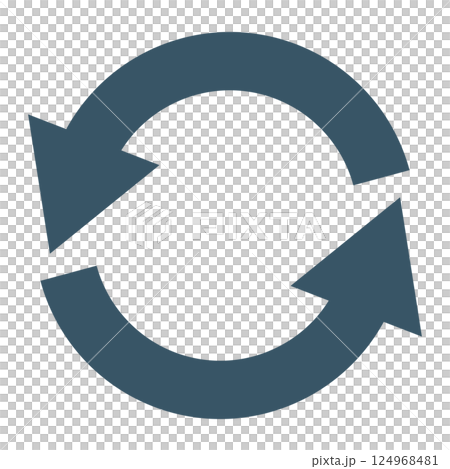 旋轉箭頭 環形箭頭圖示重複 124968481