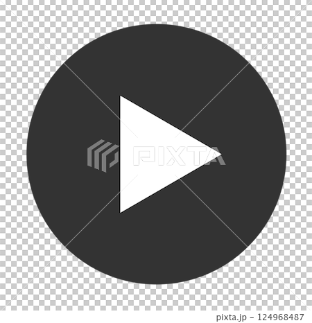 動画・音楽などの再生ボタンのアイコン 124968487