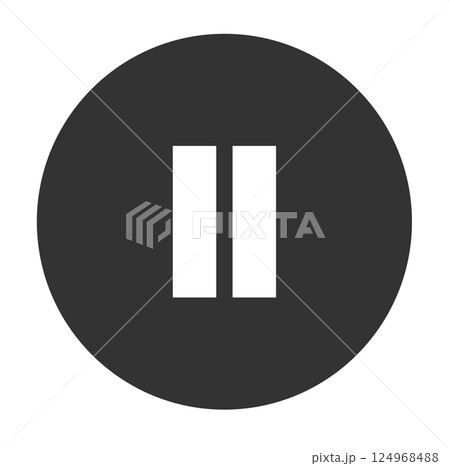 一時停止ボタンのアイコン 124968488