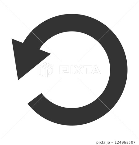 回転する矢印 円形矢印のアイコン 巻き戻し 回転する矢印 円形矢印のアイコン 巻き戻し 124968507
