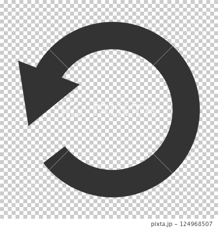 旋轉箭頭 環形箭頭圖示 倒帶 124968507