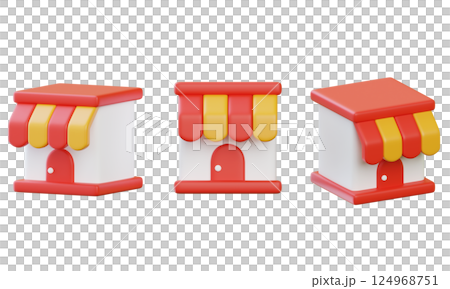 shop market commerce 3D icon 124968751