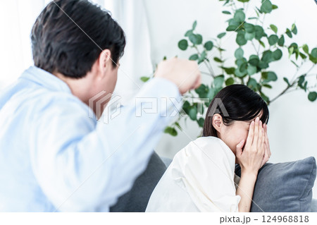 家庭内暴力 DV 夫婦喧嘩 家庭内暴力 DV 夫婦喧嘩 124968818
