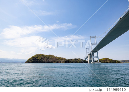 ［愛媛県今治市］しまなみ来島海峡遊覧船からの風景 124969410