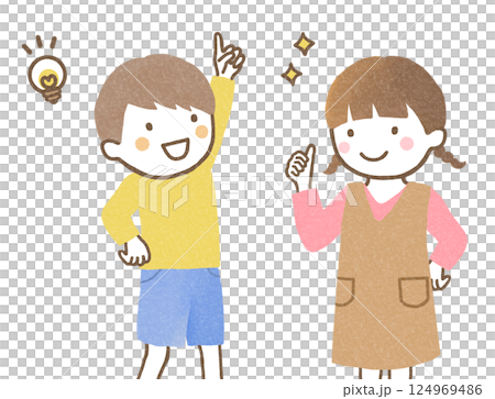A child with an idea A child with an idea 124969486