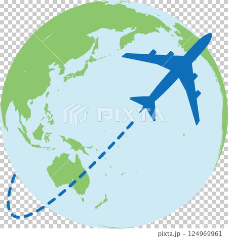 Illustration of airplanes and the earth connecting the world - perfect for travel, business and learning 124969961