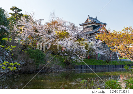 追手向櫓と満開の桜 124971082