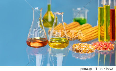 Biofuel with Plants industry lab researching for bio-aviation fuel (BAF) to be a sustainable aviation fuel (SAF) 124971958