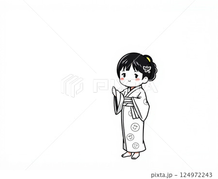 浴衣を着た男の子のイラスト 124972243