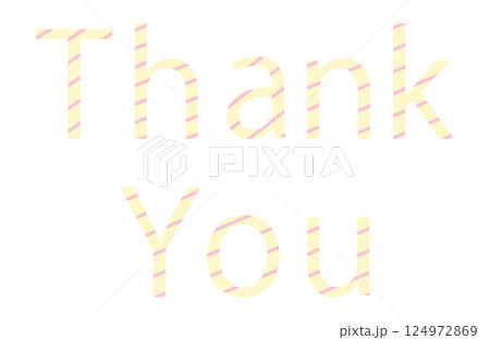 ボーダー文字　Thankyou 124972869