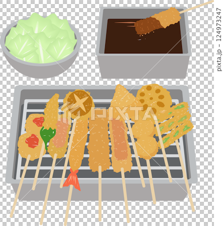 炒豬肉和那迦的串 124973247